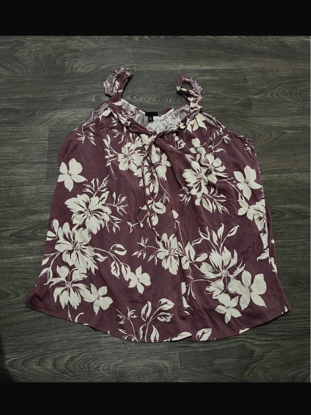 Women's Mauve Floral Sleeveless Tank Top